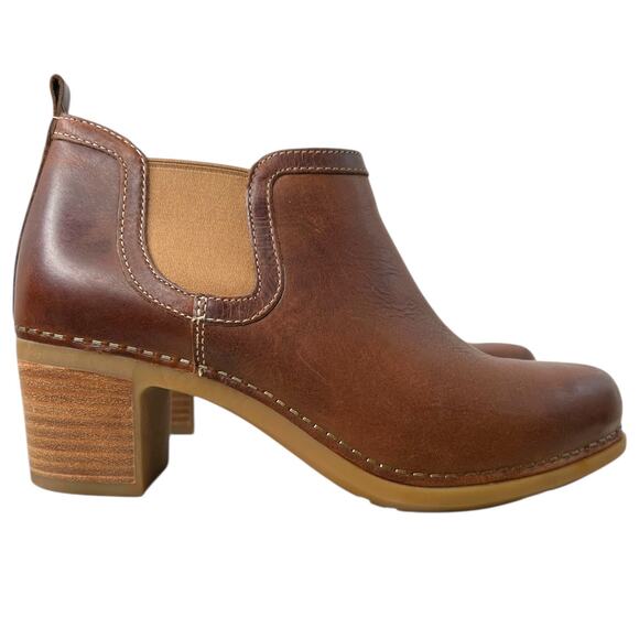 DANSKO Harlene Leather Boot 2.25" Heel Slip-On Women’s Size EU 37 = US 6.5–7 - Picture 3 of 16